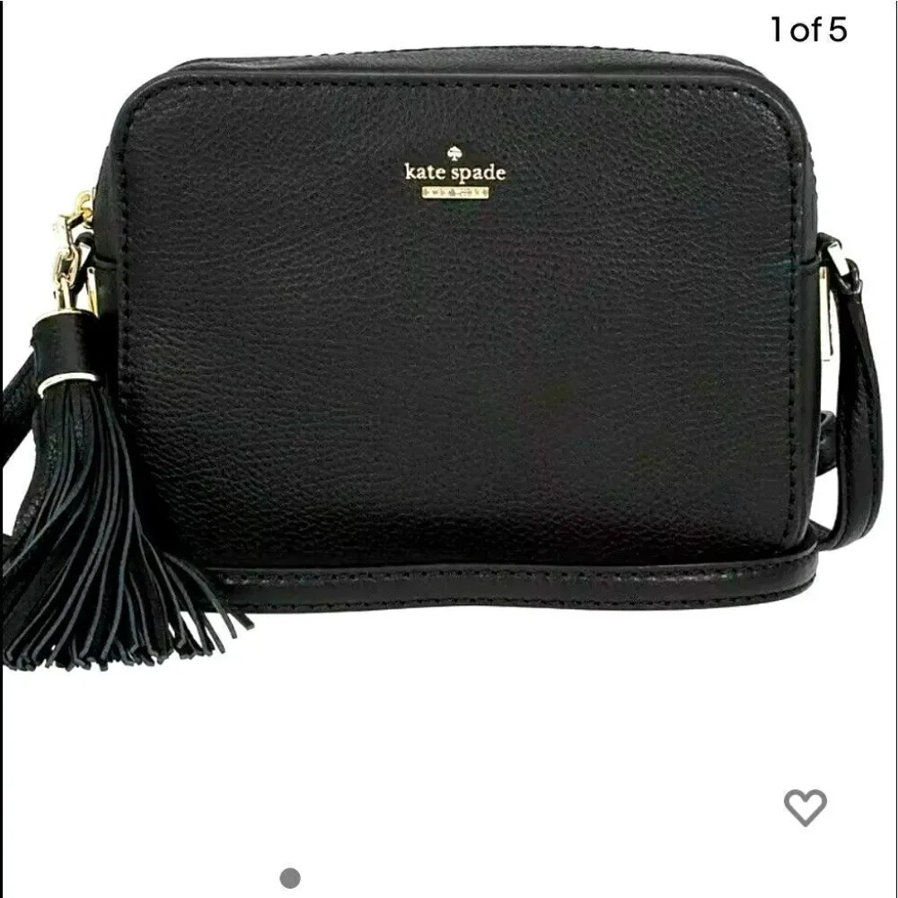 Kate Spade Kingston Drive Arla leather crossbody purse/bag pocketbook black